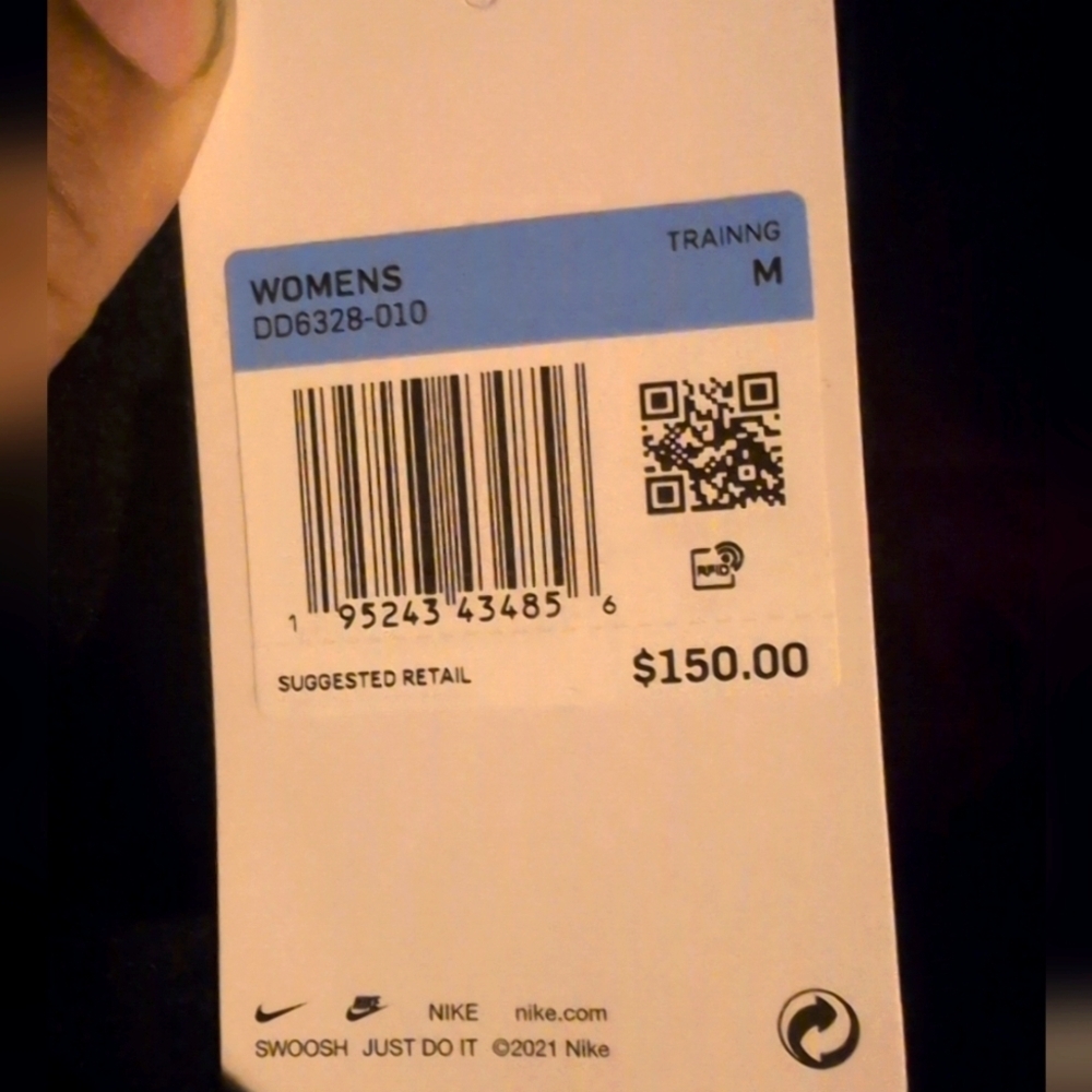 Nike Women's Black and Gray Cropped Hoodie Sized Medium - Picture 3 of 3